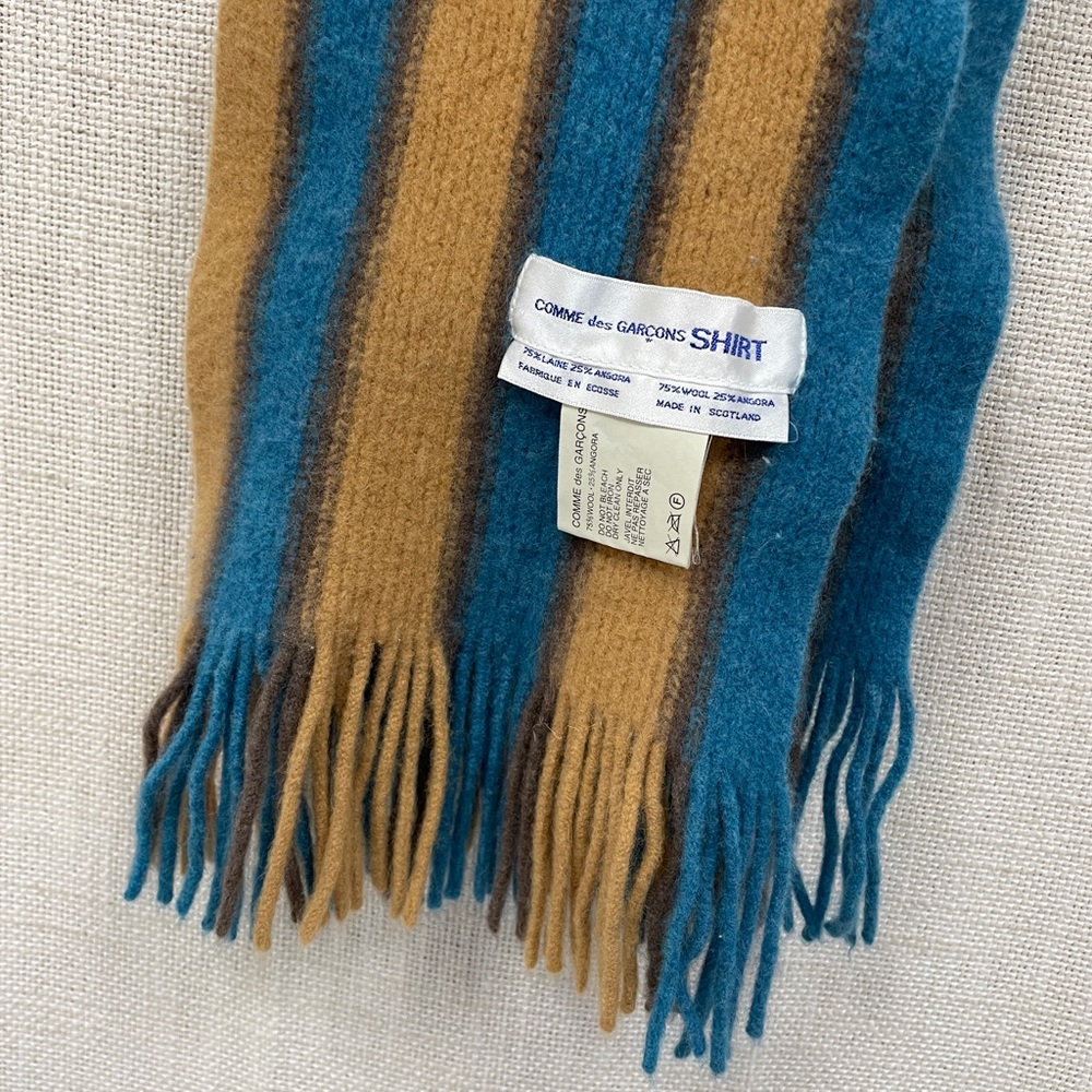 Comme des Garçons Shirt striped wool scarf
